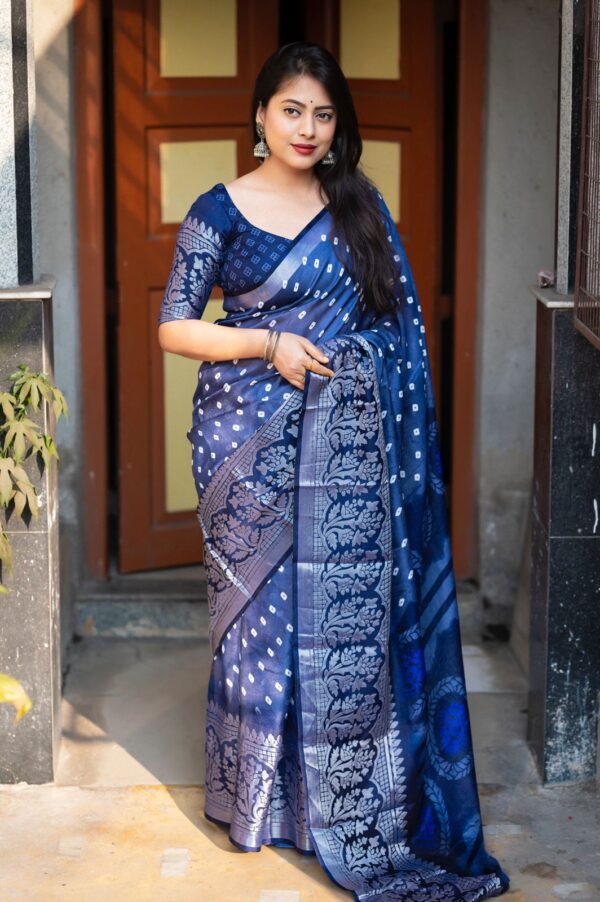 soft jute silk saree