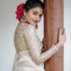 KERALA LINEN (IVORY LINEN SAREE) - Image 3