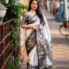 Silk Woven Saree With Zari Woven Design - Image 9