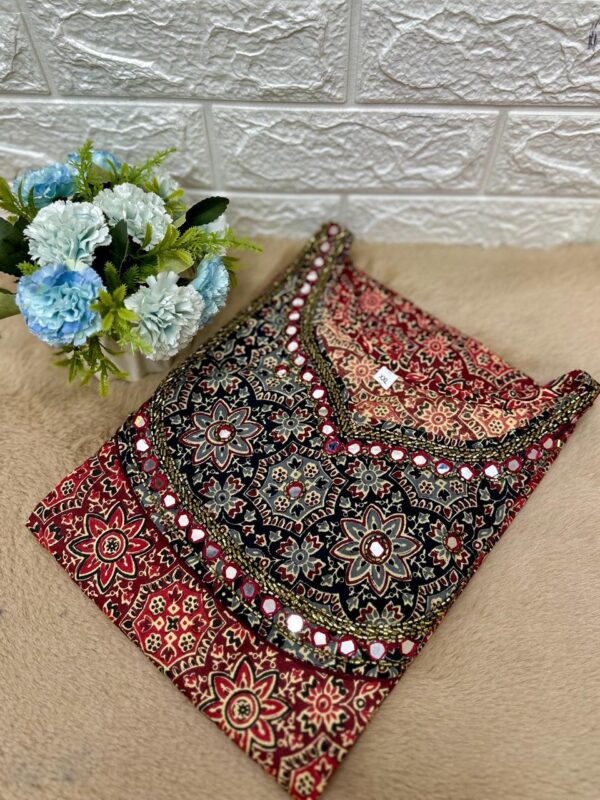 Cotton Kurti with Ajrak Style Prints - Image 6