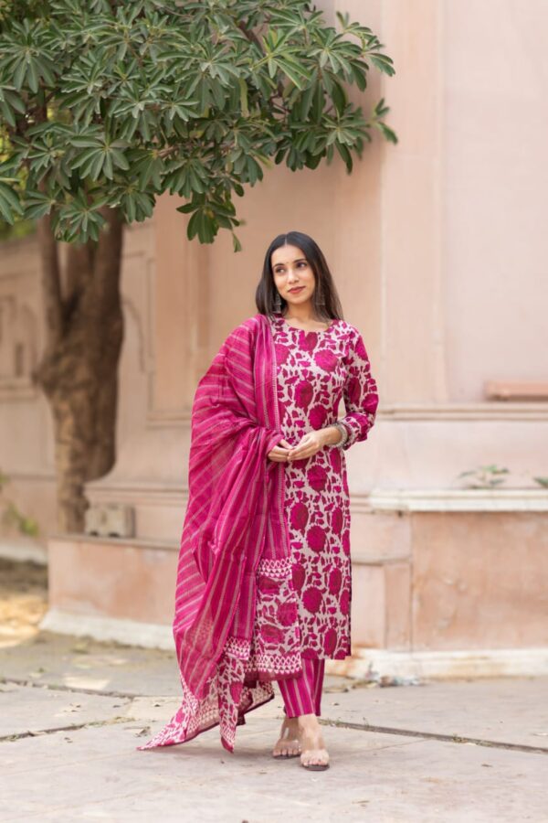 Casual wear pure cotton casual kurta pant - Image 2