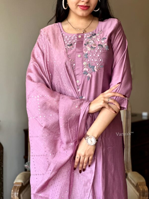 Beautiful roman silk kurta - 3106 - Image 2