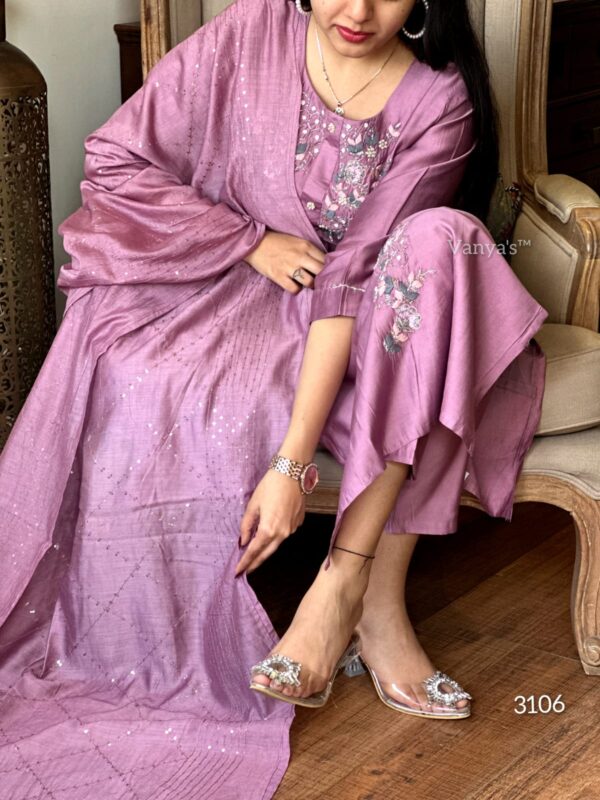 Beautiful roman silk kurta - 3106 - Image 3