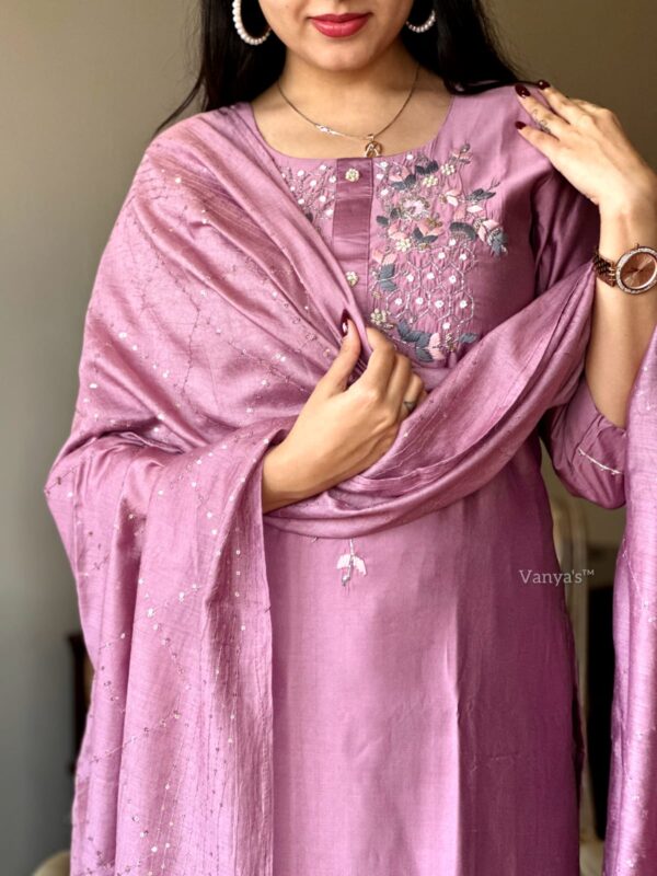 Beautiful roman silk kurta - 3106 - Image 6